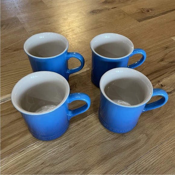 Le Creuset Set of 4 Stoneware Mugs Marseille - Picture 2 of 5